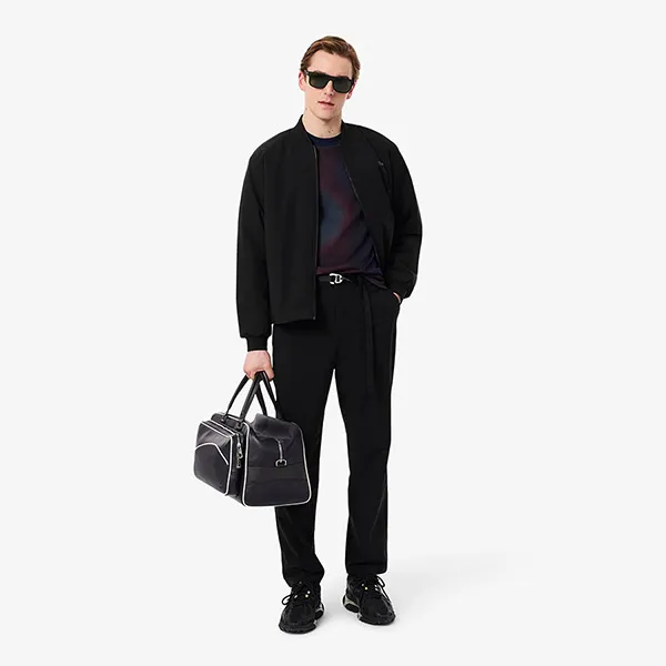 Áo Khoác Nam Lacoste Quilted Water-Repellent Stretch Bomber Jacket BH8904 - 031 Màu Đen Size 50