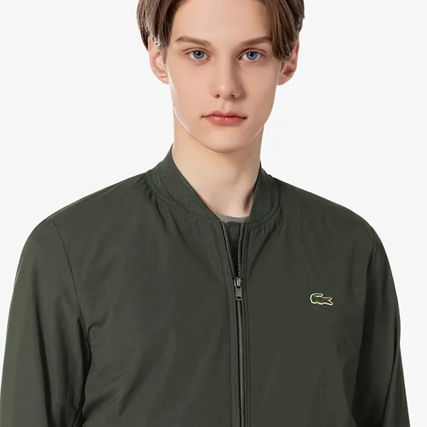 Áo Khoác Nam Lacoste Summer Stadium Jumper BH605E-HCF Màu Xanh Rêu Size 48