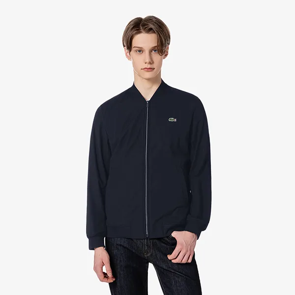 Áo Khoác Nam Lacoste Summer Stadium Jumper BH605E-HDE Màu Xanh Navy Size 48