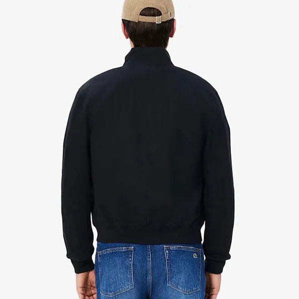 Áo Khoác Nam Lacoste Water-Repellent Twill Harrington Jacket BH7186 51 HDE Màu Xanh Navy Size XS