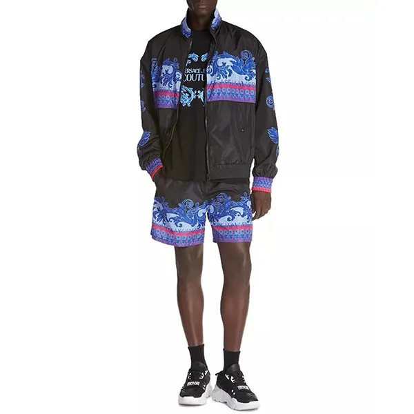 Áo Khoác Nam Versace Jeans Couture 50D Placed Animalier 76GAS311 Màu Xanh Đen Size 46