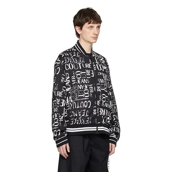 Áo Khoác Nam Versace Jeans Couture Black Doodle Bomber Jacket Màu Đen Size M