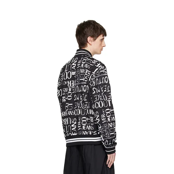Áo Khoác Nam Versace Jeans Couture Black Doodle Bomber Jacket Màu Đen Size M
