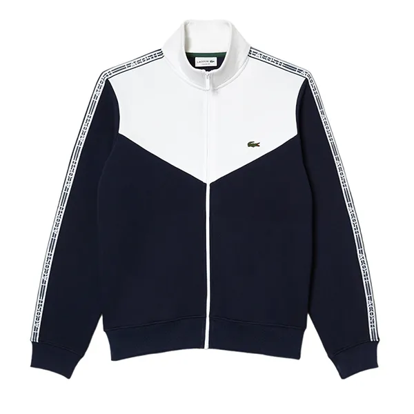 Áo Khoác Nỉ Lacoste Men’s Classic Fit Colorblock Zipped Jogger Sweatshirt SH5808-51 525 Màu Trắng - Xanh