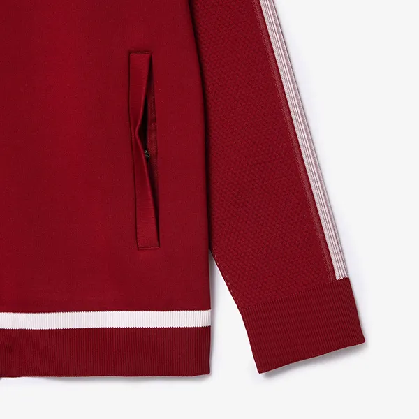 Áo Khoác Nỉ Nam Lacoste Tenis x Novak Djokovic Sport Sweatshirt SH7541 IXX Màu Đỏ Size 5