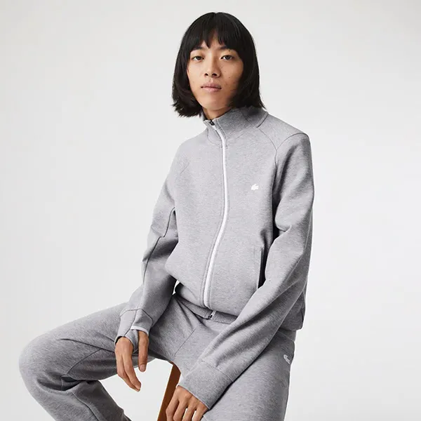 Áo Khoác Nỉ Nam Lacoste Long Sleeve Gray SH2702 Màu Xám Size 3