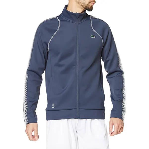Áo Khoác Nỉ Nam Lacoste Tennis x Daniil Medvedev Zip-Up Sweatshirt Màu Xanh Size 3