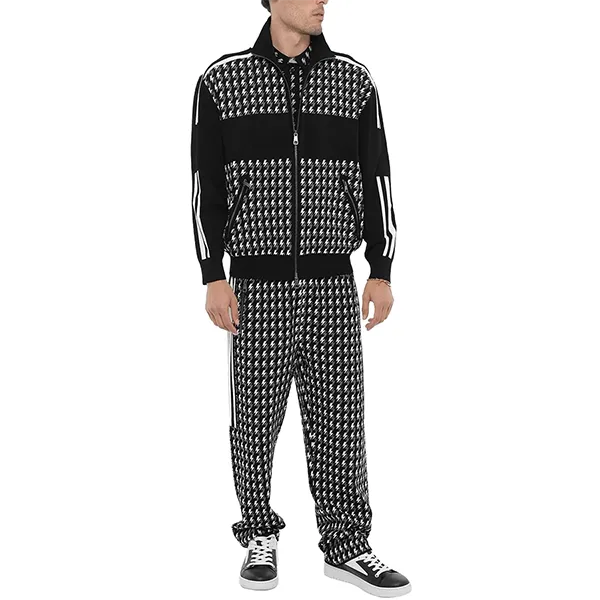 Áo Khoác Nỉ Nam Neil Barrett Blouson Fit Embroidered Sweater NBV7MA163A Màu Đen Trắng Size S