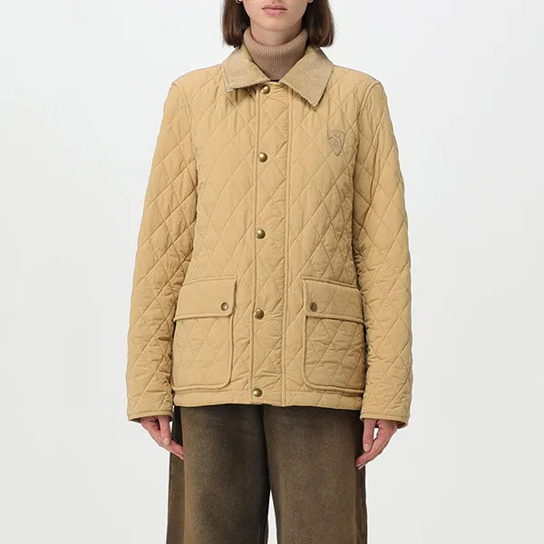 Áo Khoác Nữ Burberry Quilted Jacket 8097996 Màu Be Size S