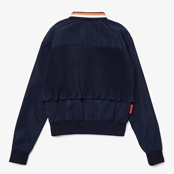 Áo Khoác Nữ Lacoste Women's Sport Roland Garros Pleated Back Jacket BF0791 51 FG7 Màu Xanh Navy Size 48