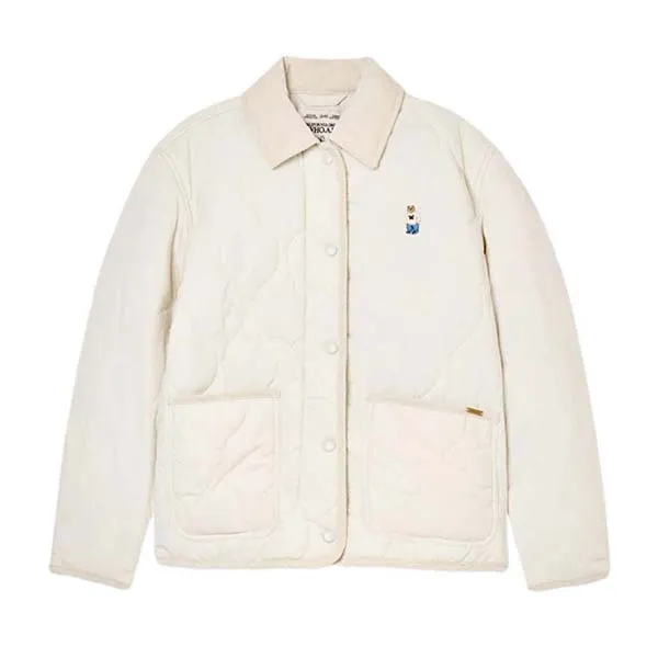 Áo Khoác Nữ WHOAU Steve Quilting Jacket Màu Kem Size S