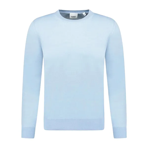 Áo Len Nữ Burberry Bempton Elbow Patch Sweater Màu Xanh Da Trời Size XS