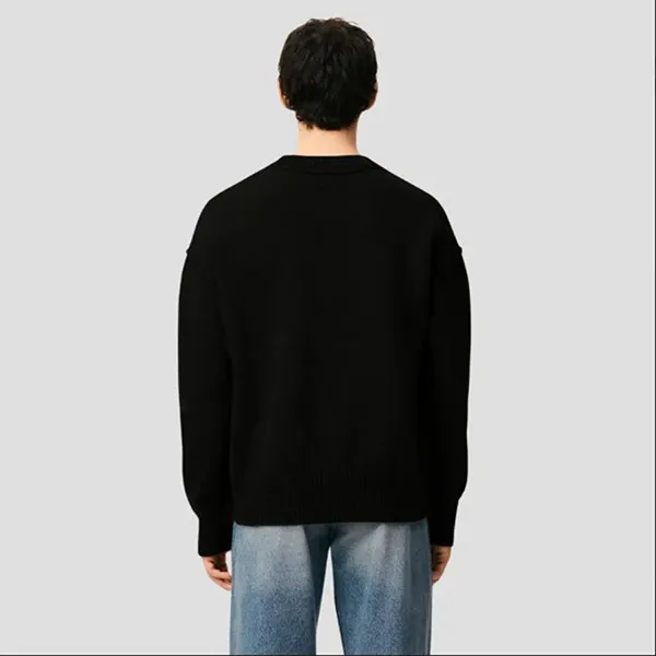 Áo Len Nam Ami Paris De Coeur Big Heart Logo Sweater Black - UKS838018 05762 009 Màu Đen Size XS