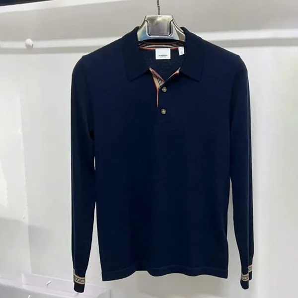 Áo Len Nam Burberry Long-sleeved Jumper 80455201 Màu Xanh Navy Size XS