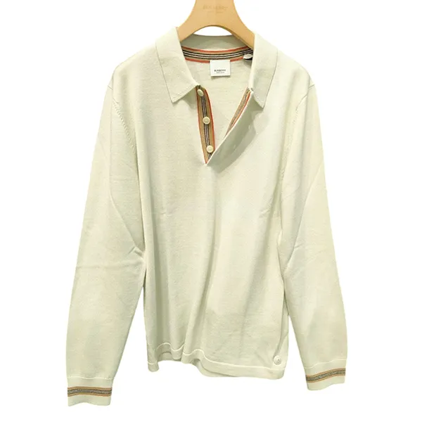 Áo Len Nam Burberry Pace Icon Màu Xanh Bơ Size XS