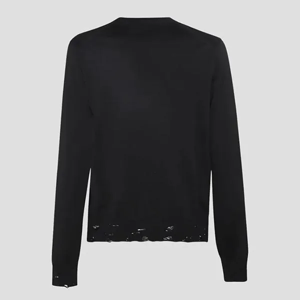 Áo Len Nam Dolce & Gabbana D&G Black With Logo Printed GXM36T JEMP6 S9000 Màu Đen Size 46