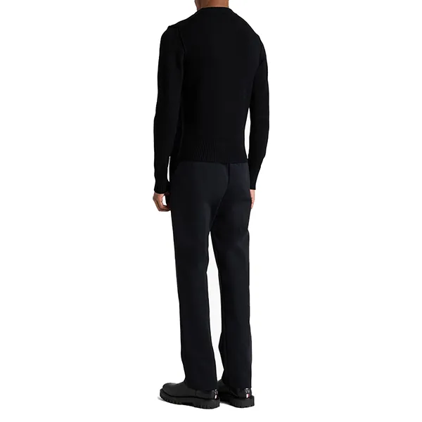 Áo Len Nam Dolce & Gabbana D&G Embroidered Wool Sweater Màu Đen Size 44