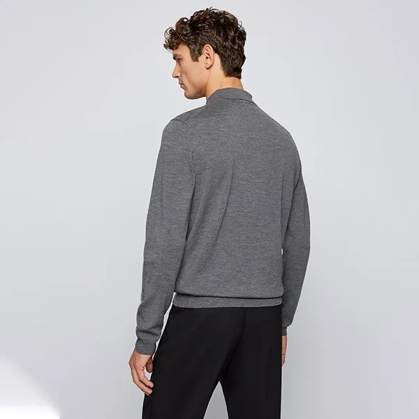 Áo Len Nam Hugo Boss Bono 50476357 Men's Virgin Wool Màu Xám Size S