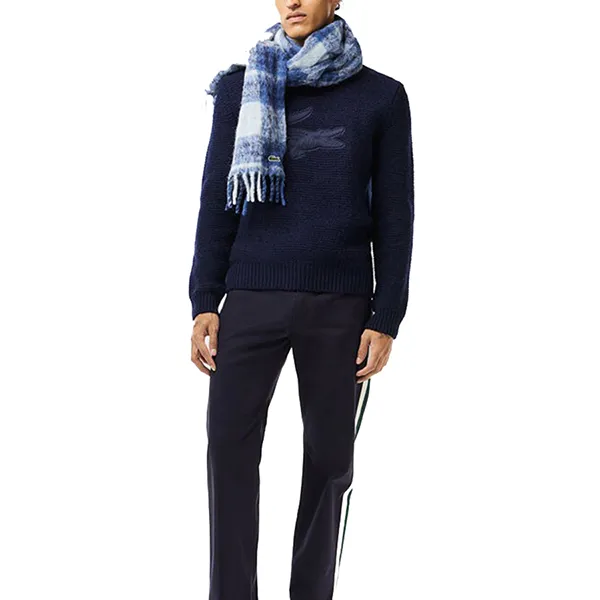 Áo Len Nam Lacoste Sweater From Wool Blend AH0813-00 Màu Xanh Navy Size 2