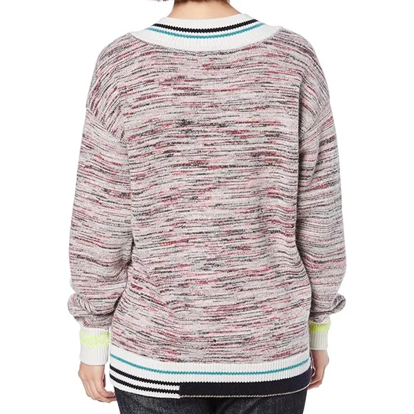 Áo Len Nữ Lacoste Regular Cotton And Alpaca Wool V-Neck AF0652 QIH Phối Màu Size 34