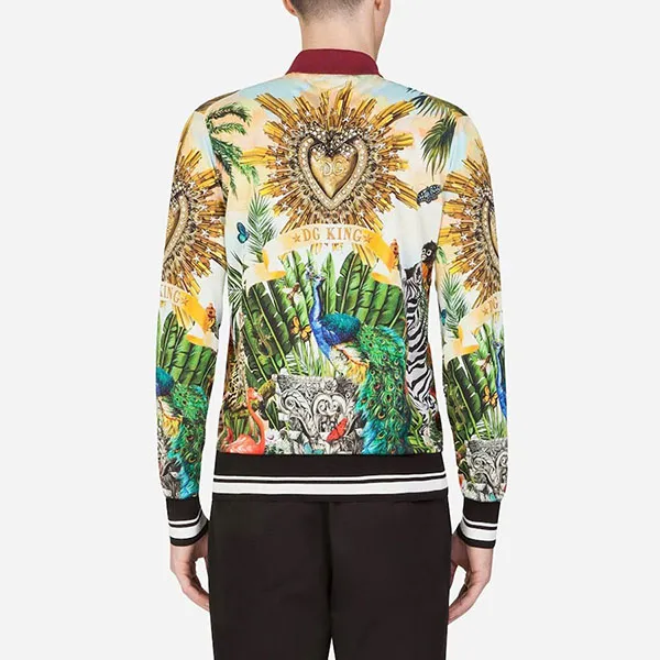 Áo Len Polo Nam Dolce & Gabbana D&G Sweater GX619T Màu Vàng/Xanh Size 46