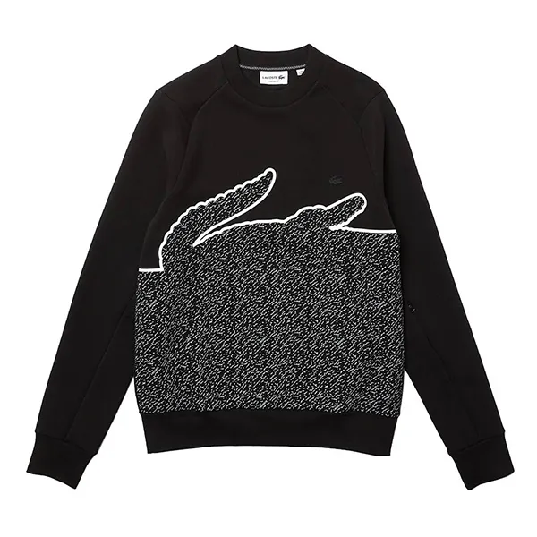 Áo Nỉ Sweater Nam Lacoste Men’s Sweatshirt SH3358 031 Màu Đen Size 2