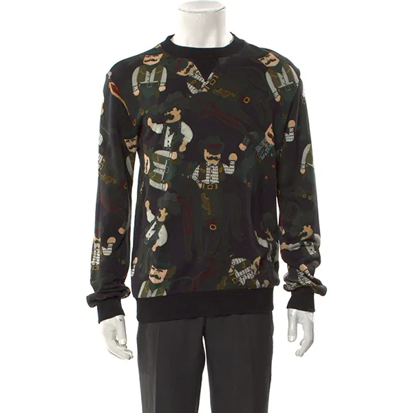 Áo Nỉ Nam Dolce & Gabbana D&G Cowboy Sweater Màu Xanh Đen Size 44