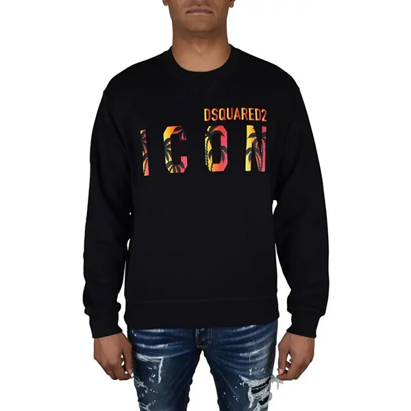 Áo Nỉ Nam Dsquared2 Sweatshirt Regular Fit S79GU0094 S25516 Màu Đen Size S