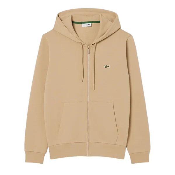 Áo Nỉ Nam Lacoste Men's Classic Zipper Sweatshirt SH9809 10 02S Màu Be
