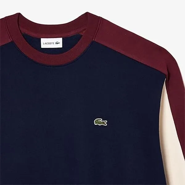 Áo Nỉ Nam Lacoste Men's Tall Fit Colorblock Sweatshirt Phối Màu Size 2