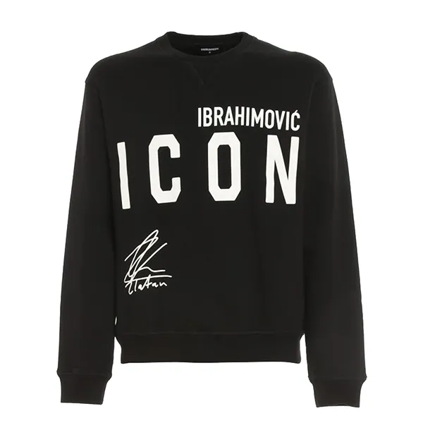 Áo Nỉ Sweater Nam Dsquared2 Black Icon Sweatshirt 258864 Màu Đen Size XS