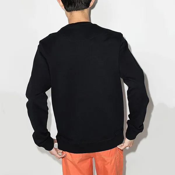 Áo Nỉ Sweater Nam Kenzo Icon Tiger Logo Sweatshirt Mặt Xanh Loang Màu Đen Size M