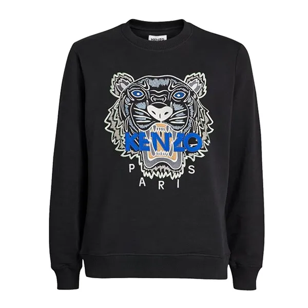 Áo Nỉ Sweater Nam Kenzo Icon Tiger Logo Sweatshirt Màu Đen/Xám Size XS