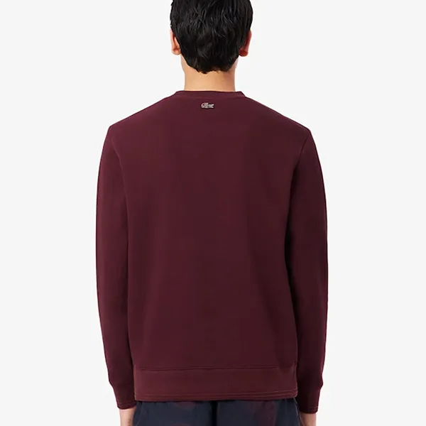 Áo Nỉ Sweater Nam Lacoste Men's Embossed Logo Piqué Sweatshirt SH9959-52 BZD Màu Đỏ Size 3