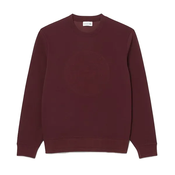 Áo Nỉ Sweater Nam Lacoste Men's Embossed Logo Piqué Sweatshirt SH9959-52 BZD Màu Đỏ Size 3