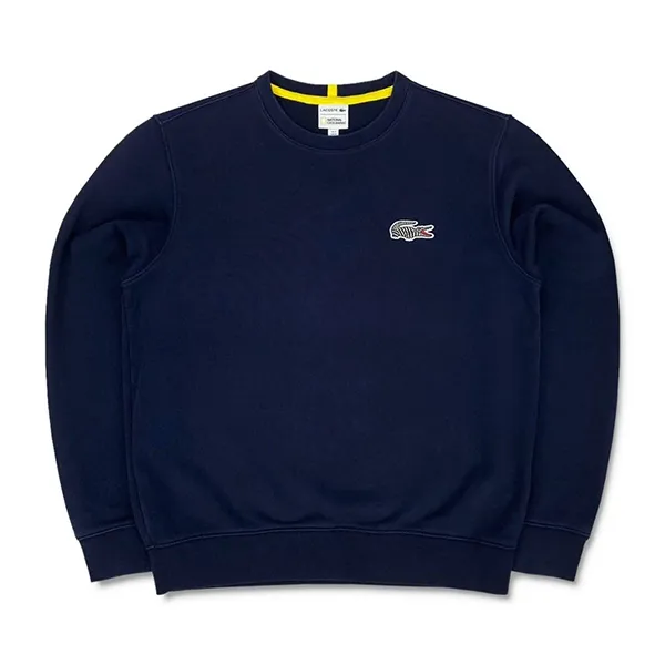 Áo Nỉ Sweater Nam Lacoste Men's Sweatshirt SH6282 6UJ Màu Xanh Navy Size 36