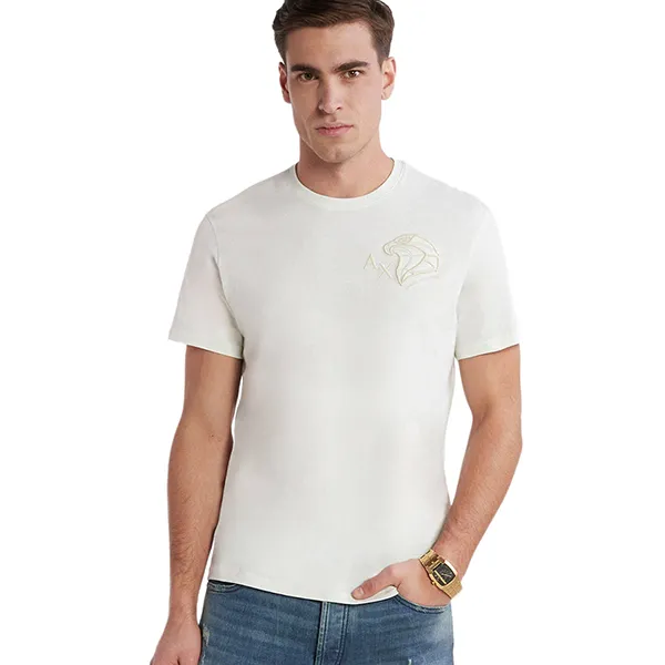 Áo Phông Nam Armani Exchange T-Shirt 3DZTHL ZJ9TZ Màu Trắng Kem Size M