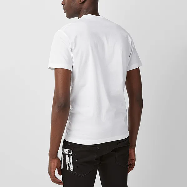 Áo Phông Nam Dsquared2 Icon Spray Cool T-Shirt S79GC0039 S23009 Màu Trắng