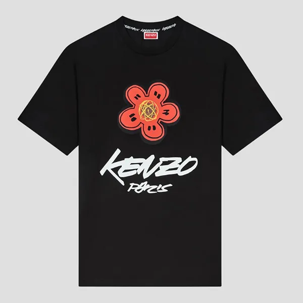Áo Phông Nam Kenzo Futura Classic With Boke Flower Embroidered In Black FF65TS2654SG99J Tshirt Màu Đen Size M