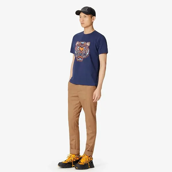 Áo Phông Nam Kenzo Tiger 5TS050 4YA 78 196 Short Sleeve TShirt Màu Xanh Navy Size XS