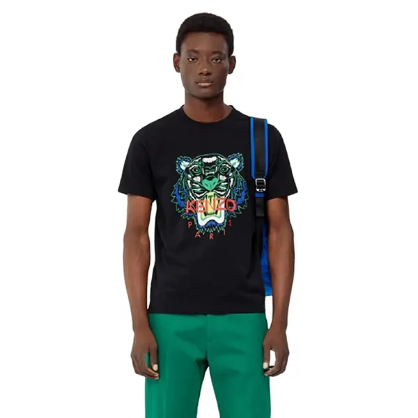 Áo Phông Nam Kenzo Tiger Classic Fit Cotton TShirt 5TS050 195 Màu Đen Size S
