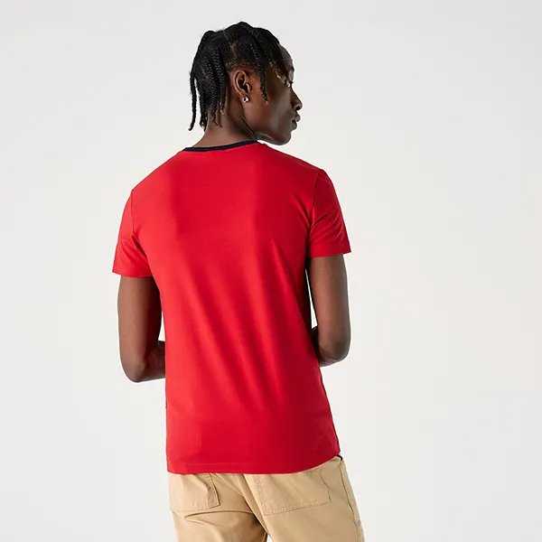 Áo Phông Nam Lacoste Erkek Slim Fit TH0223 Màu Đỏ Size 2