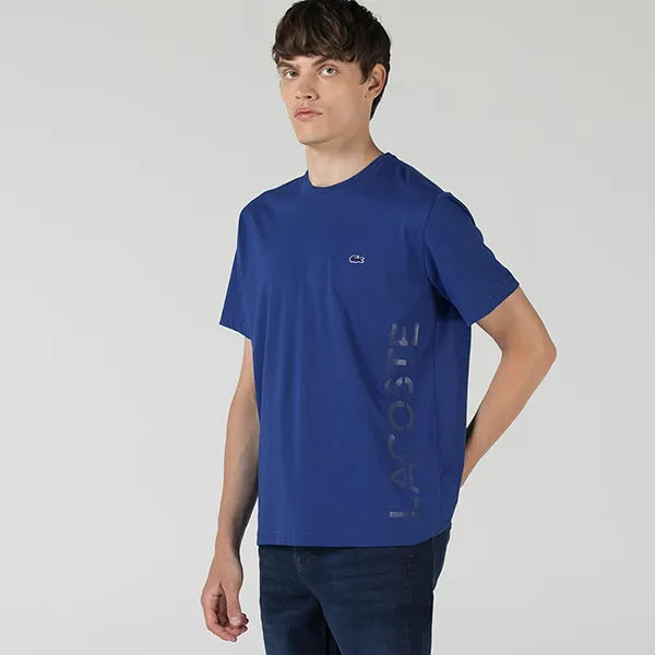 Áo Phông Nam Lacoste Men's Relaxed Fit T-shirt TH2204 04M Màu Xanh Dương Size 3
