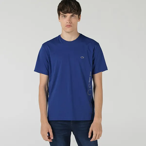 Áo Phông Nam Lacoste Men's Relaxed Fit T-shirt TH2204 04M Màu Xanh Dương Size 3