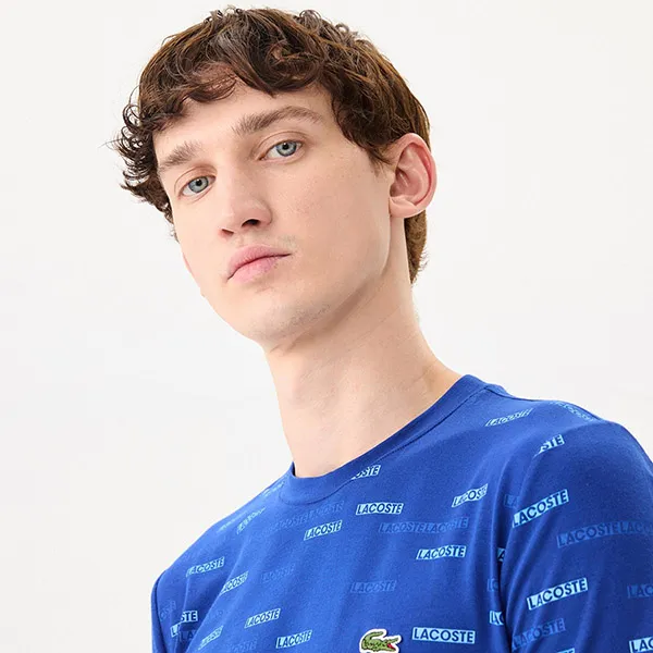Áo Phông Nam Lacoste Men's T-shirt TH2315 15M Màu Xanh Blue Size 3