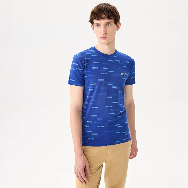 Áo Phông Nam Lacoste Men's T-shirt TH2315 15M Màu Xanh Blue Size 3