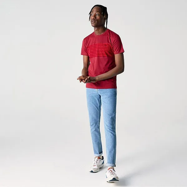 Áo Phông Nam Lacoste Men's Tshirt Original TH0229 29R Màu Đỏ Size 2