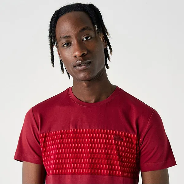 Áo Phông Nam Lacoste Men's Tshirt Original TH0229 29R Màu Đỏ Size 2