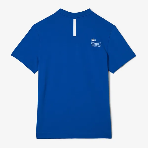 Áo Phông Nam Lacoste Regular Fit Branded Piqué T-shirt TH9685 K1Q Màu Xanh Blue Size 3