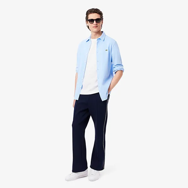 Áo Phông Nam Lacoste Regular Fit Printed Jersey T-Shirt TH0613 - 001 Màu Trắng Size 3